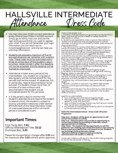 Attendance Dress Code